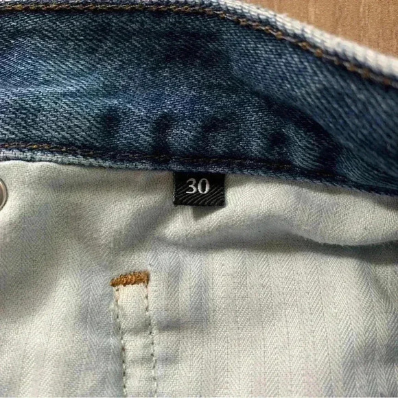 7 for all mankind blue denim cutoff shorts - Picture 4 of 6